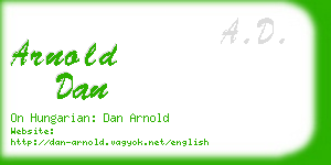 arnold dan business card